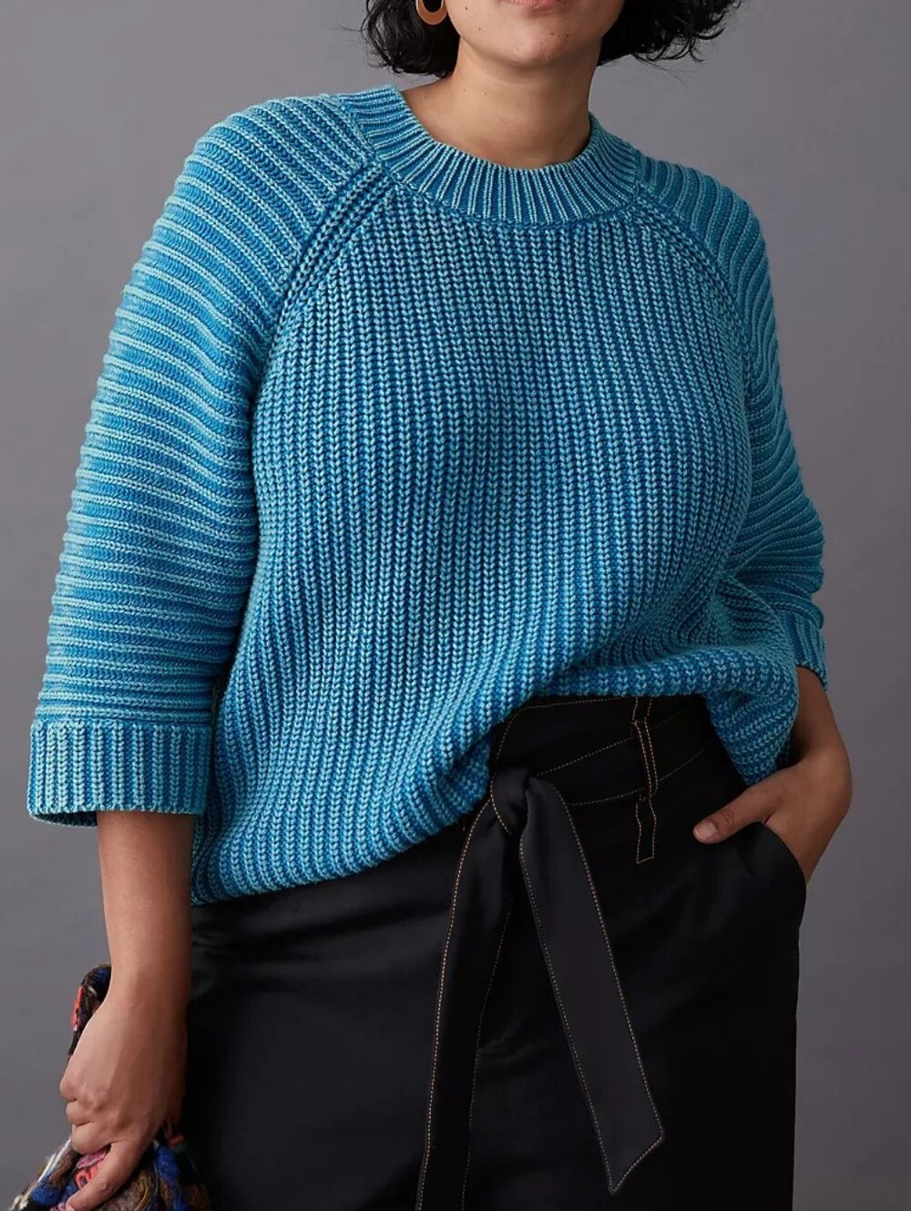 Anthropologie Maeve Mackenzie Sweater Blue Plus Size 2X